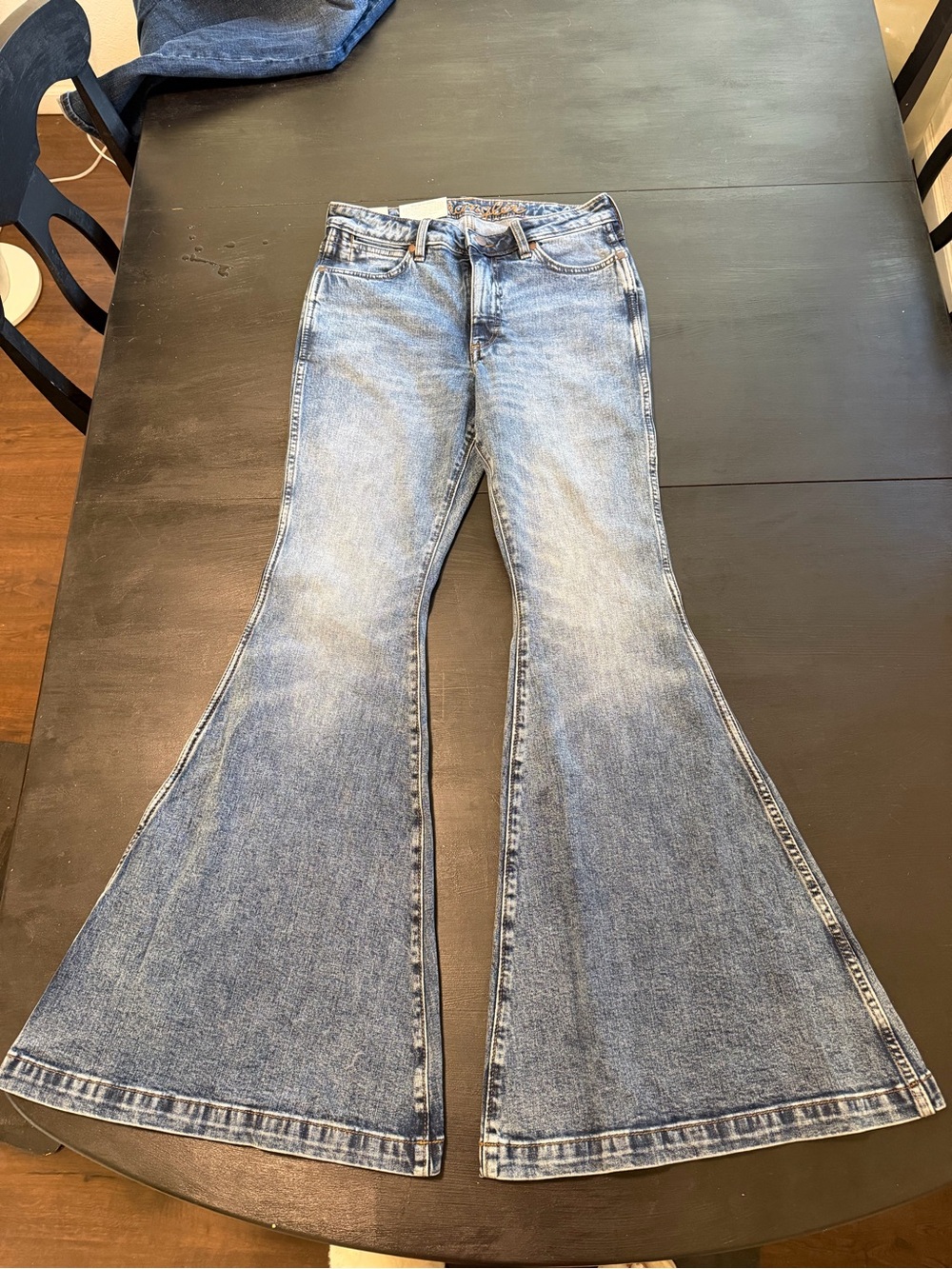 Wrangler Light Blue Flared High-Rise Jeans